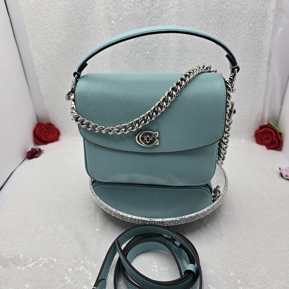 Coach Cassie 19 Pebble Leather Silver-tone - Picture 1 of 13